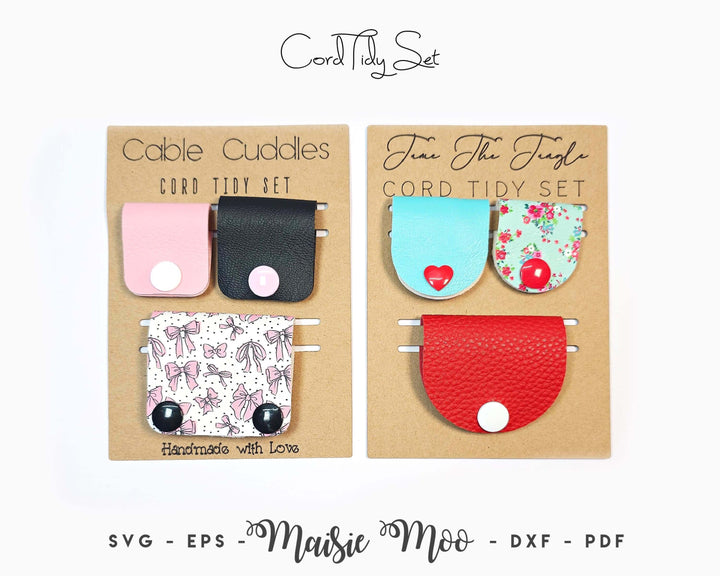 Cord Keeper SVG, Cable Organizer Leather Template, Cord Tidy SVG