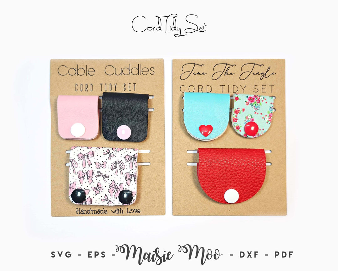 Cord Keeper SVG, Cable Organizer Leather Template, Cord Tidy SVG