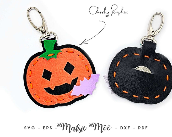 Halloween Fob Collection Faux Leather Crafts for Cricut and Silhouette by Maisie Moo Design