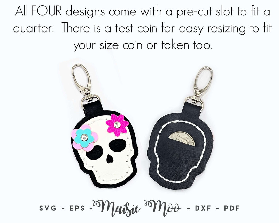 Halloween Fob Collection Faux Leather Crafts for Cricut and Silhouette by Maisie Moo Design