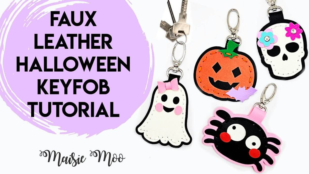 Halloween Fob Collection Faux Leather Crafts for Cricut and Silhouette by Maisie Moo Design