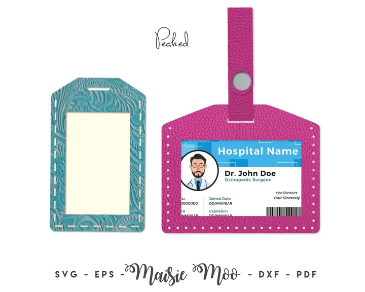 EasyStitch ID Card Cover Faux Leather Crafts for Cricut and Silhouette by Maisie Moo Design