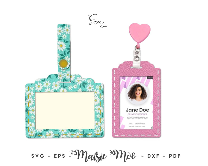 EasyStitch ID Card Cover Faux Leather Crafts for Cricut and Silhouette by Maisie Moo Design