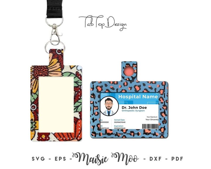 EasyStitch ID Card Cover Faux Leather Crafts for Cricut and Silhouette by Maisie Moo Design
