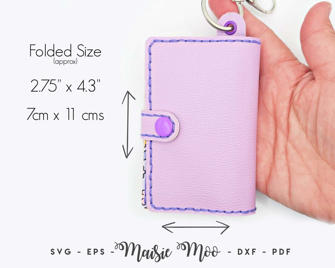 EasyStitch Keychain Coin & Card Wallet Faux Leather Crafts for Cricut and Silhouette by Maisie Moo Design