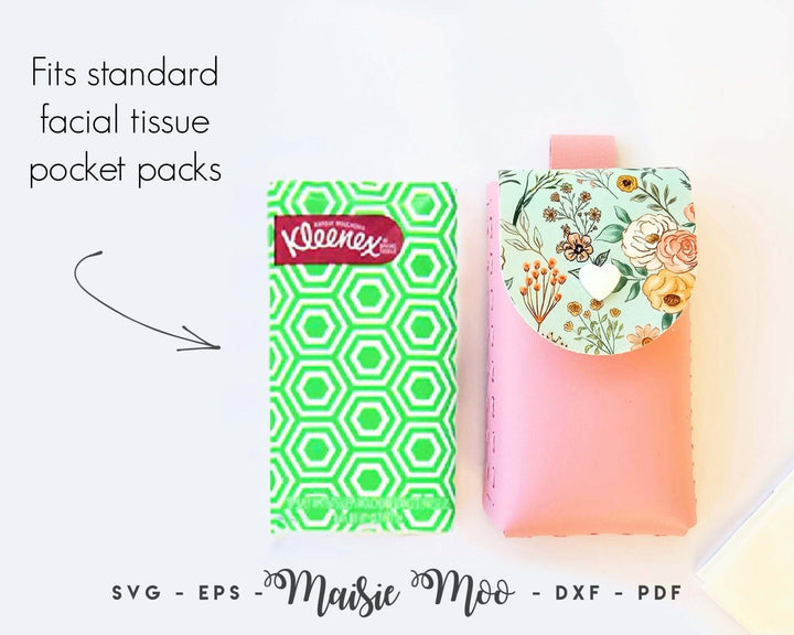 EasyStitch Purse Tissue Cover Faux Leather Crafts for Cricut and Silhouette by Maisie Moo Design