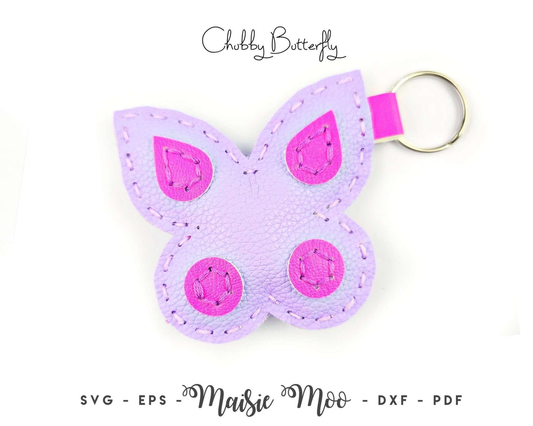 Faux Leather Bag Charm or Keychain Faux Leather Crafts for Cricut and Silhouette by Maisie Moo Design