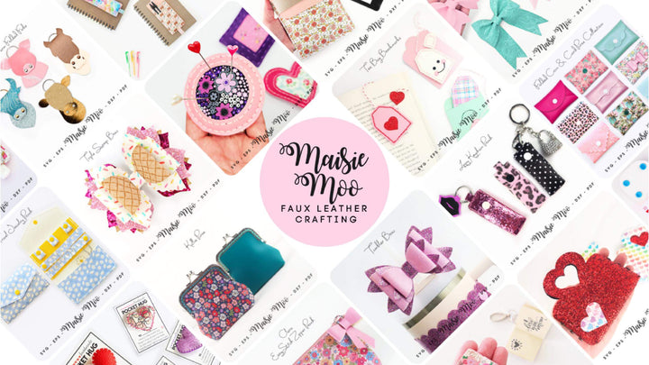 Sunnies Keychain Pattern, Pair Eyewear Topper Case SVG Template, Faux Leather DIY Crafts with Maisie Moo