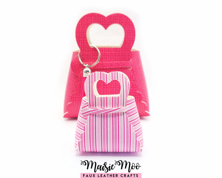 Folded Heart Purse - Gift Bag - colorful folded pine purses with heart-shaped handles by Maisie Moo Design.
