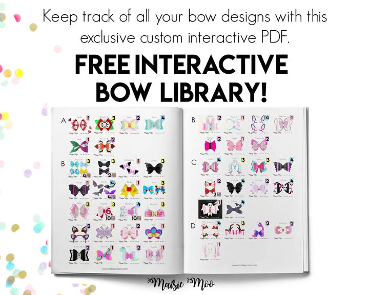 Bestselling Hair Bow Bundle by Maisie Moo Faux Leather Crafts for Cricut & Silhouette by Maisie Moo