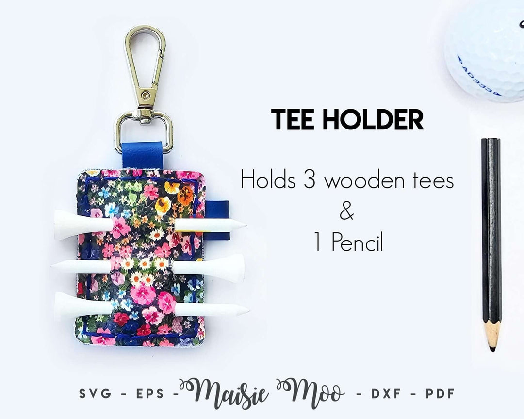 Golf Accessory Set SVG Faux Leather Crafts for Cricut and Silhouette by Maisie Moo Design