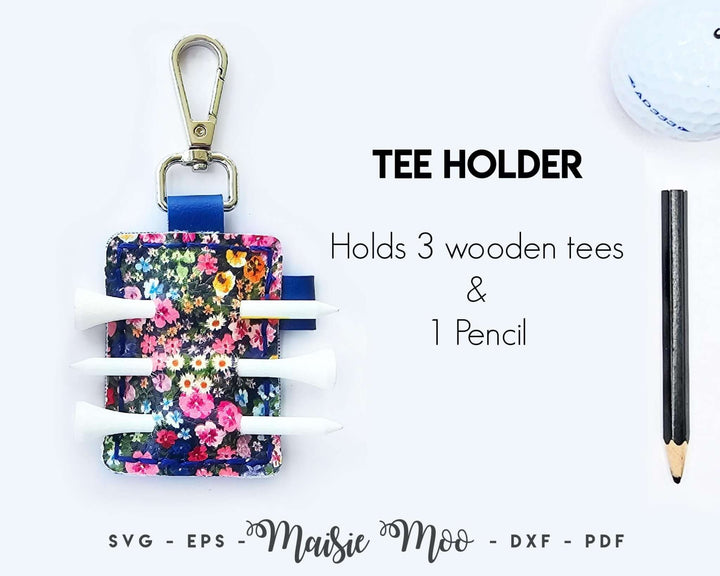 Golf Accessory Set SVG Faux Leather Crafts for Cricut and Silhouette by Maisie Moo Design