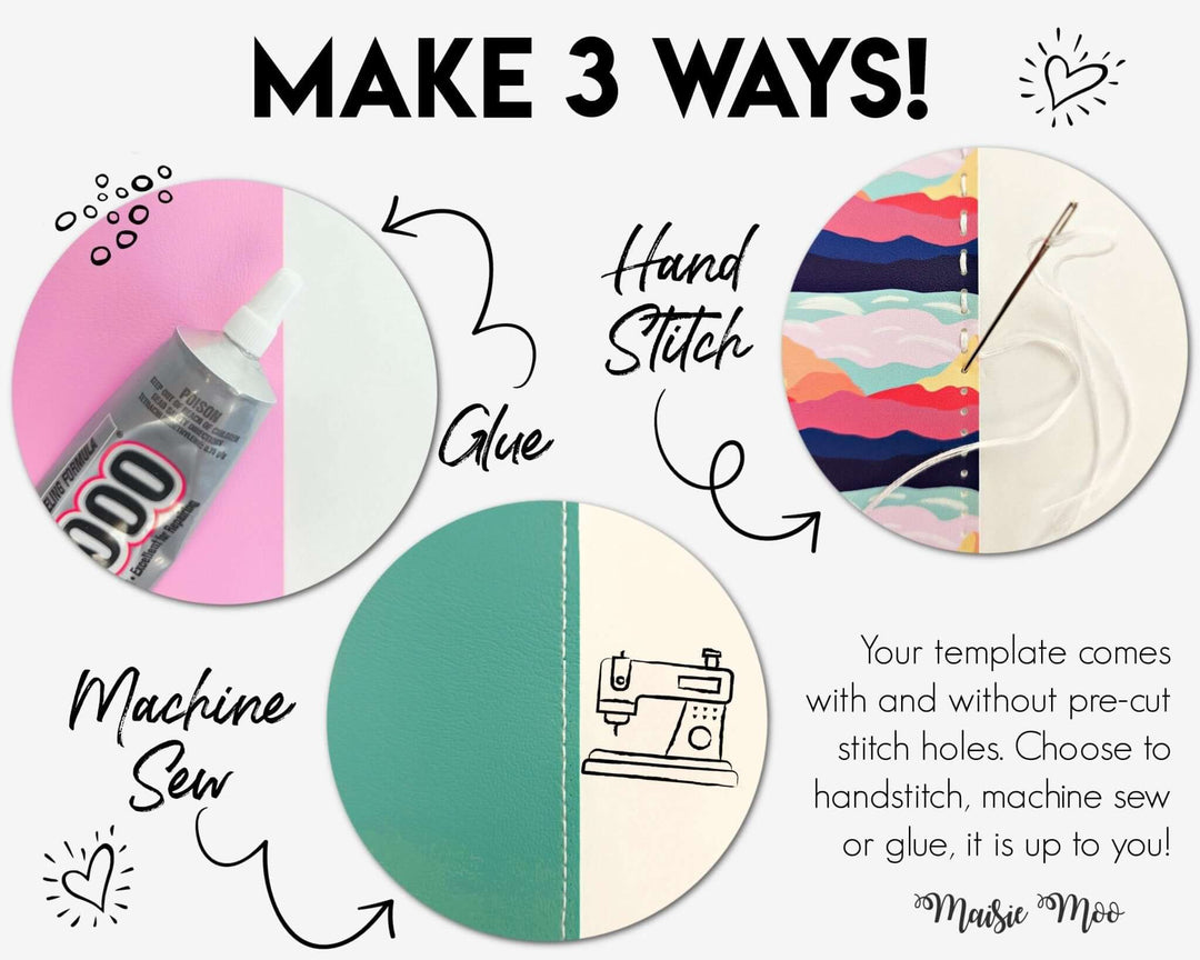 Ice Cream Pixie Bag Faux Leather Crafts for Cricut and Silhouette by Maisie Moo Design