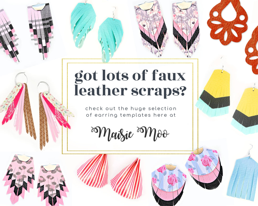 Hair Bow SVG, Faux Leather Bow Template, Sweet Stitch Bow by Maisie Moo