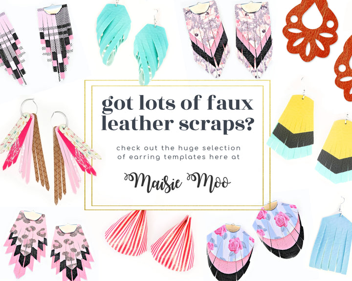 Hair Bow SVG, Faux Leather Bow Template, Sweet Stitch Bow by Maisie Moo