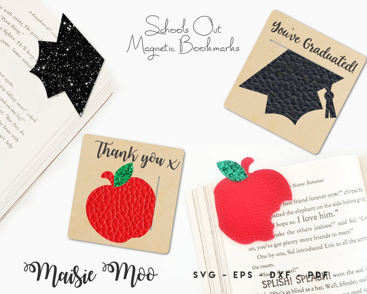 Schools Out Magnetic Bookmarks - Maisie Moo