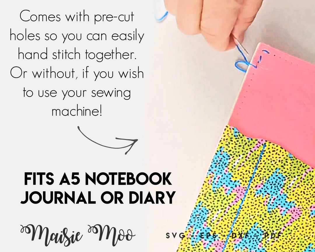 A5 Journal Cover - Easy Stitch - Maisie Moo