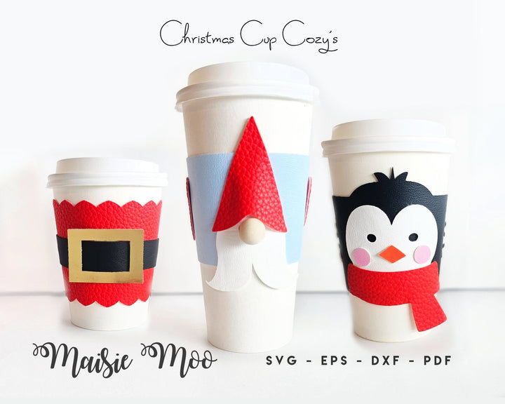 Christmas Coffee Cup Cozy's - Maisie Moo