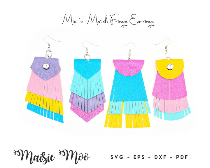 Mix n Match Fringle Faux Leather Earrings - Maisie Moo