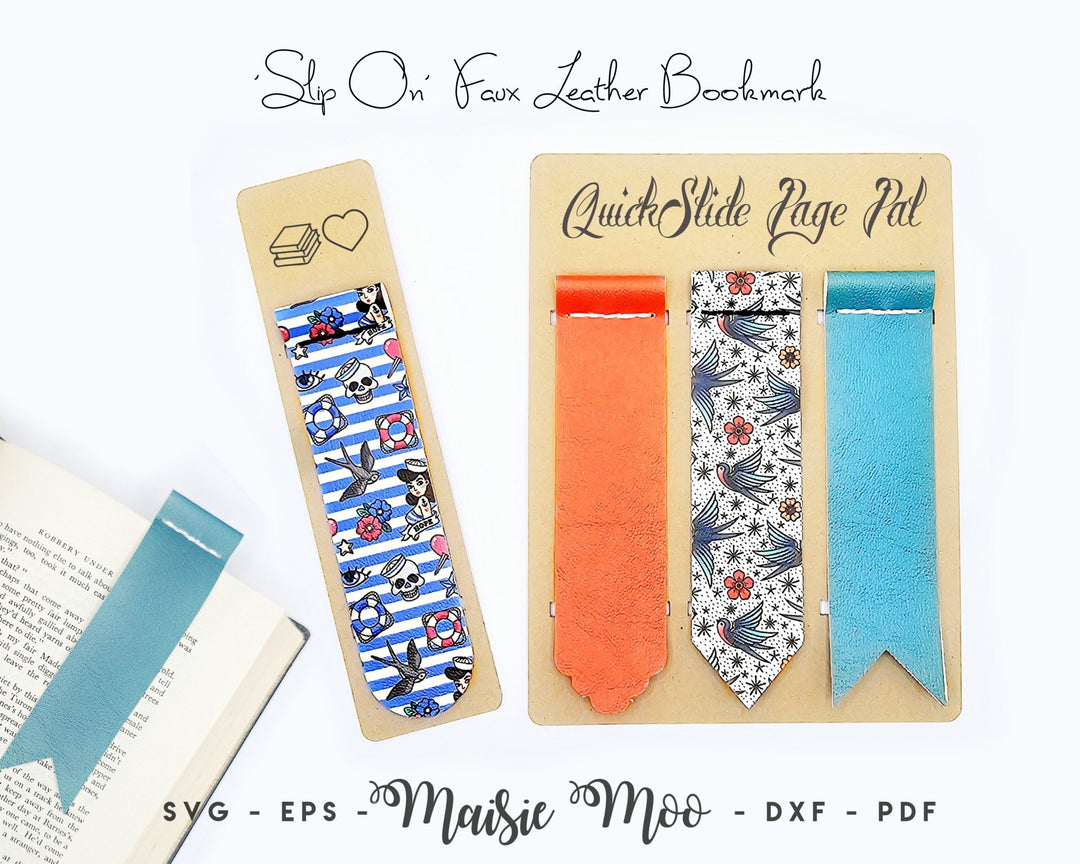 Faux Leather Bookmark - Maisie Moo