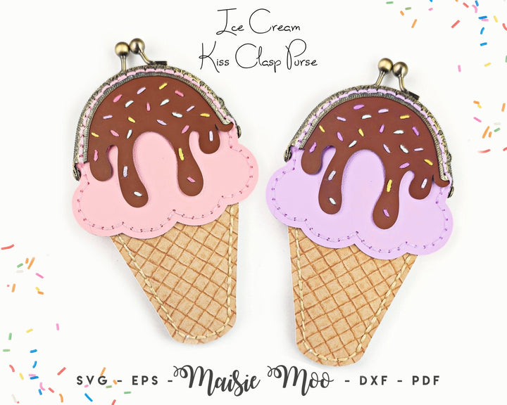 Ice Cream Kiss Clasp Purse - Maisie Moo