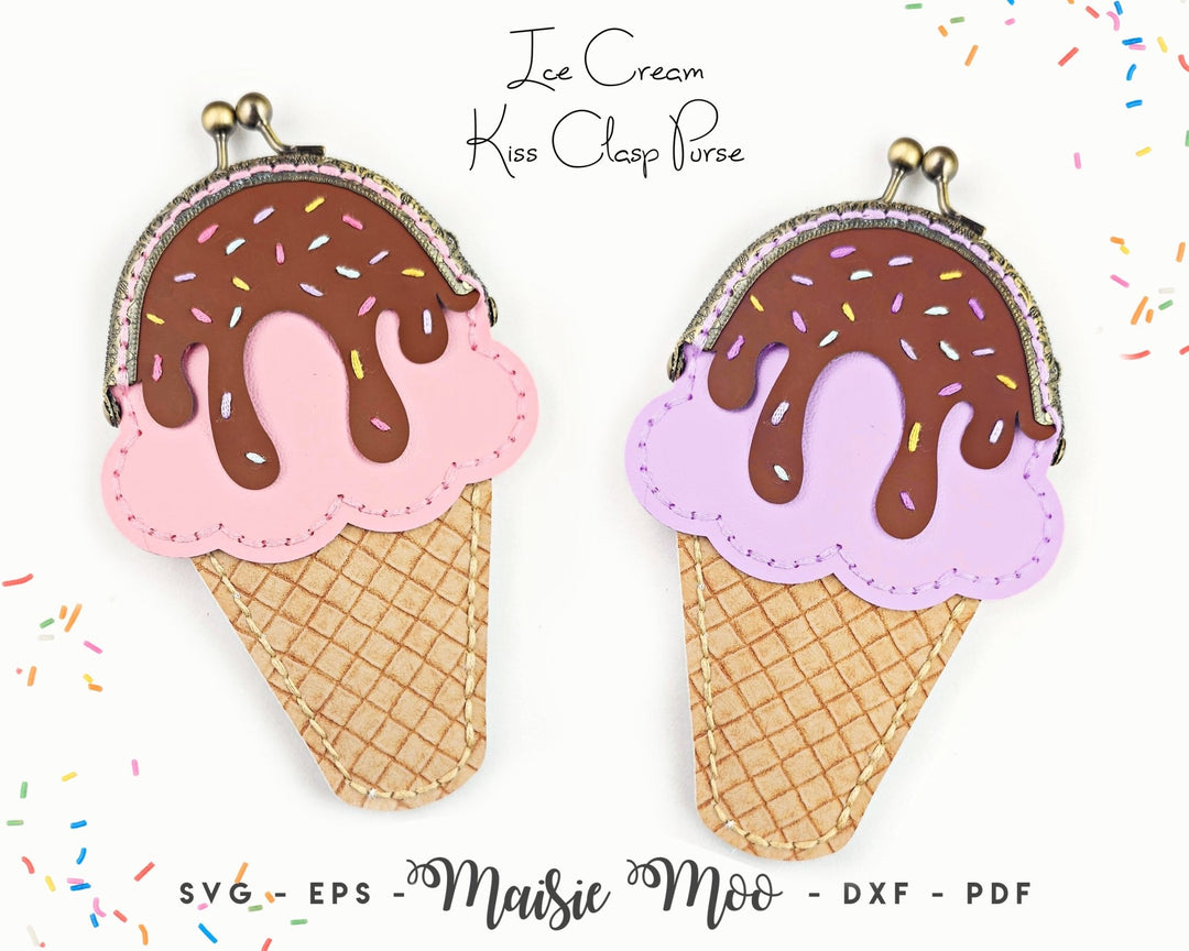 Ice Cream Kiss Clasp Purse - Maisie Moo