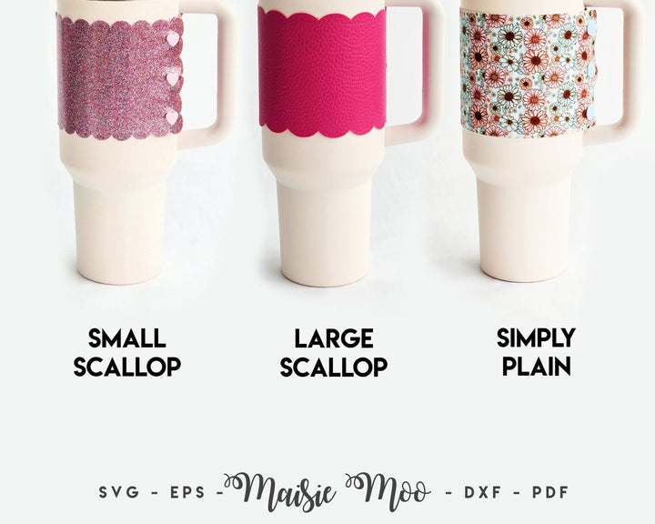 40oz Faux Leather Tumbler Wrap - Maisie Moo