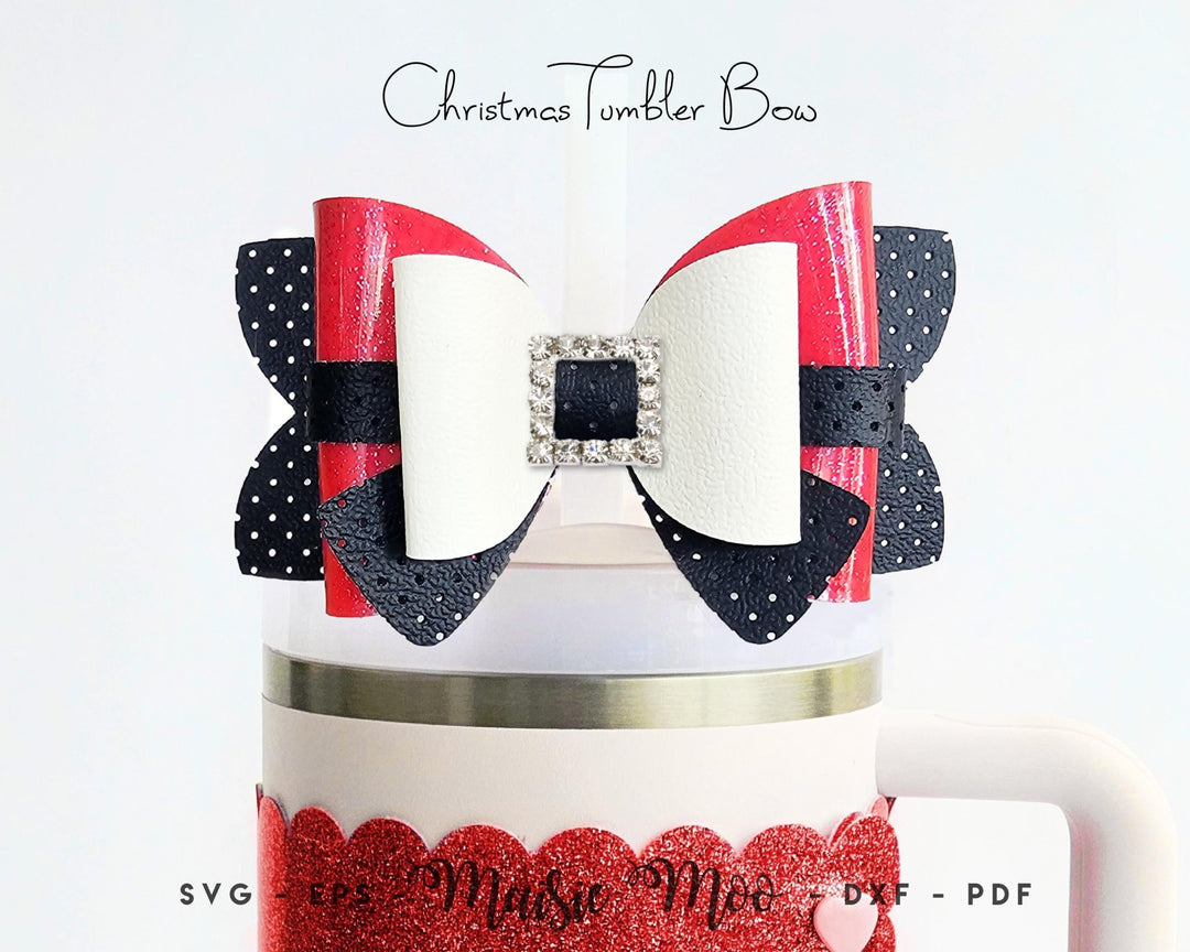 Christmas Tumbler Bow - Maisie Moo