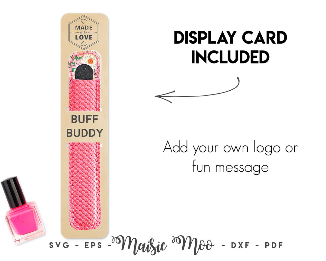 Nail File Case SVG Pattern, Emery Board Pouch Template, Nail File Sleeve, Faux Leather Project with Maisie Moo