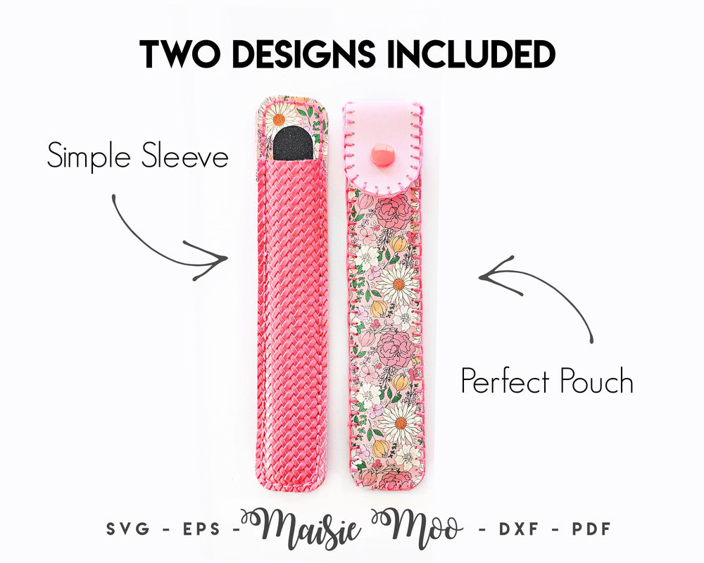 Nail File Case SVG Pattern, Emery Board Pouch Template, Nail File Sleeve, Faux Leather Project with Maisie Moo