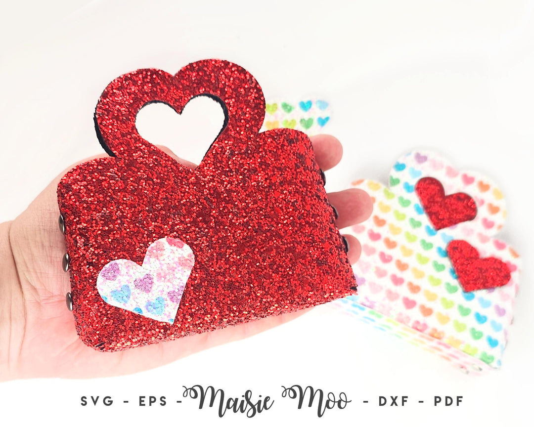 No Sew Faux Leather Purse - Easy Heart Bag Tutorial for Valentines by Maisie Moo