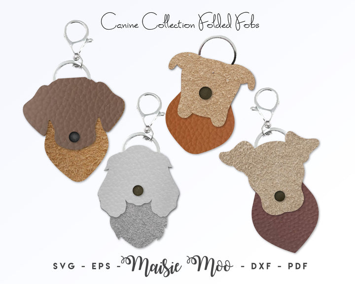 Leather Dog Keychain SVG | Canine Key Fob Template| Animal Bag Tag Fob Template | Faux Leather Laser Pattern | Cricut SVG