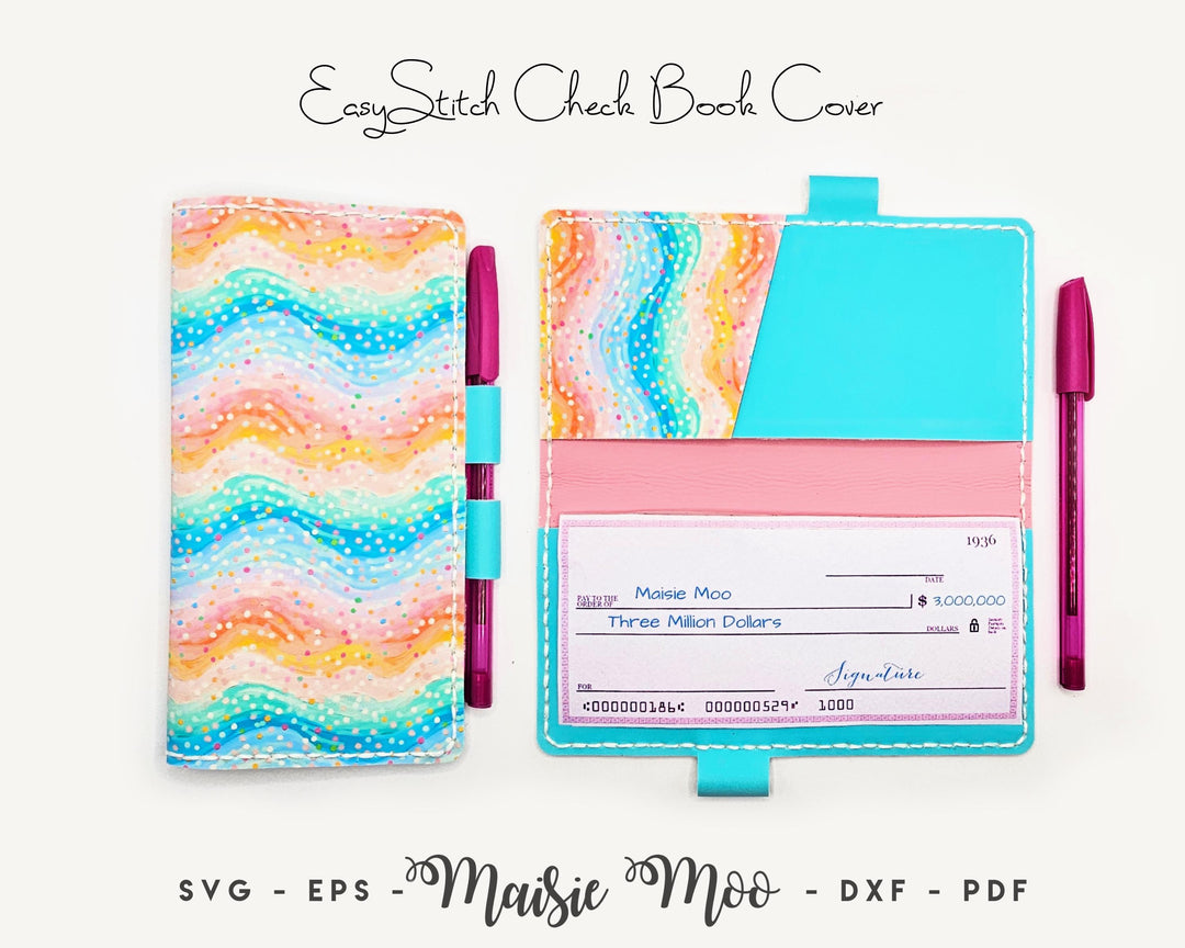 Checkbook Cover SVG, Cheque Book Sewing Pattern,