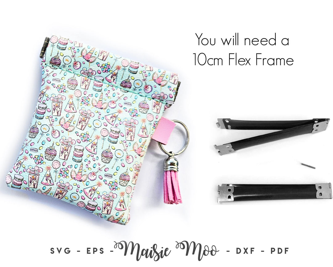 Flex Fame Coin Purse SVG, Card Pouch Sewing Pattern, Faux Leather Pinch Purse, DIY Snappy Snap Top Case Template