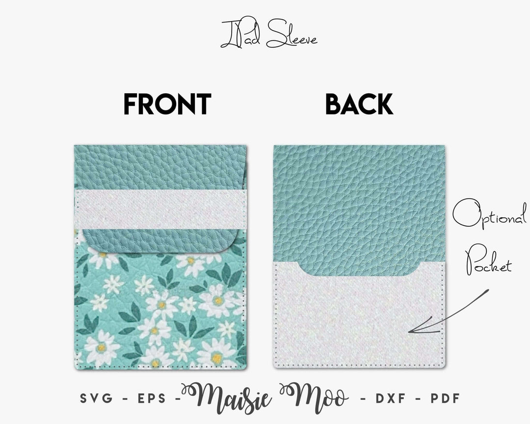 iPad Sleeve | Tablet Cover Faux Leather Crafts for Cricut and Silhouette by Maisie Moo Design