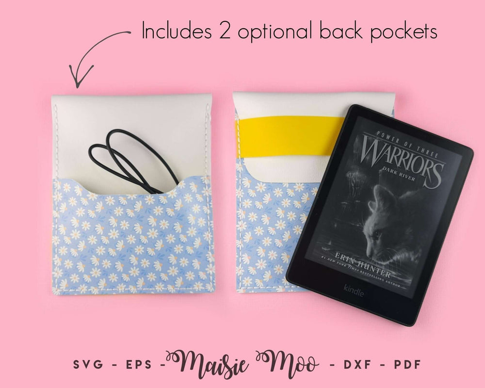 Kindle Sleeve Faux Leather Crafts for Cricut and Silhouette by Maisie Moo Design
