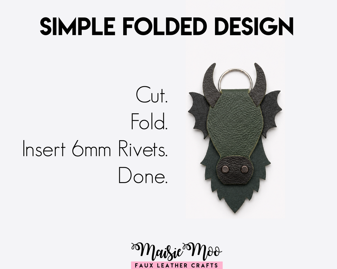 Dragon, Fairy & Unicorn Leather Keychain SVG Bundle