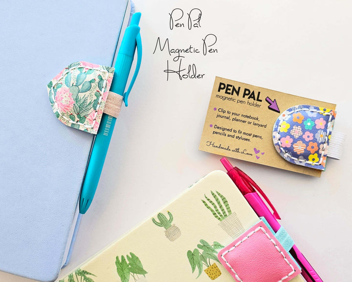 Magnetic Pen Holder - Pen Pal Bookmark Faux Leather Crafts for Cricut & Silhouette by Maisie Moo