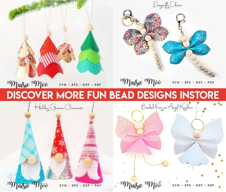 Nibbles a Gingerbread Ornament Faux Leather Crafts for Cricut and Silhouette by Maisie Moo Design