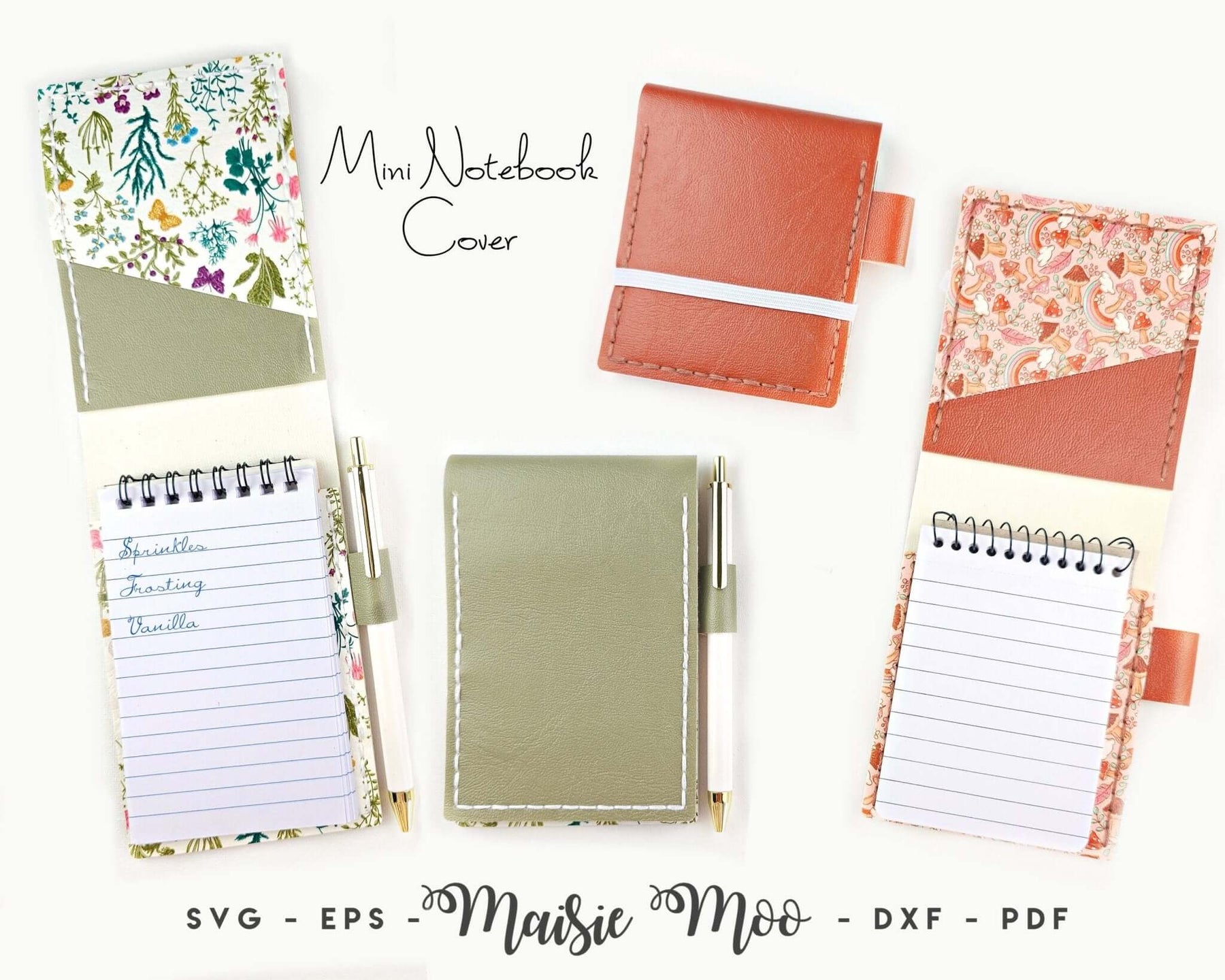 Mini Notebook Cover Pattern Mini Notebook Cover - Faux Leather Cover - DIY Cricut Crafts – Maisie Moo