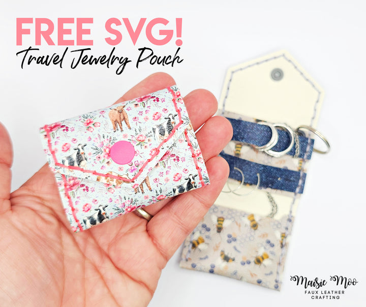Mini Travel Jewelry Pouch - FREE SVG!!
