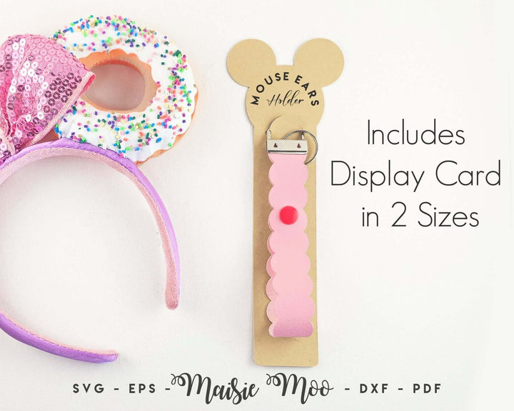 Mouse Ear Holder Faux Leather Crafts for Cricut and Silhouette by Maisie Moo Design