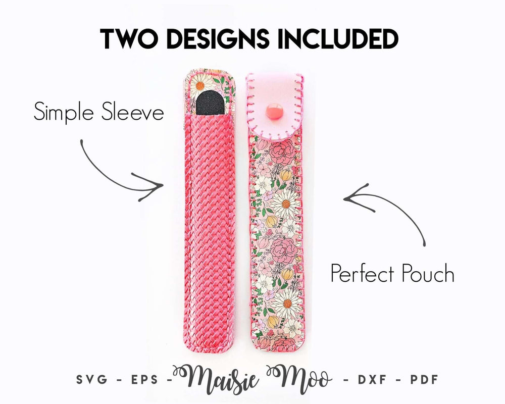 Nail File Cover & Sleeve Faux Leather Crafts for Cricut and Silhouette by Maisie Moo Design