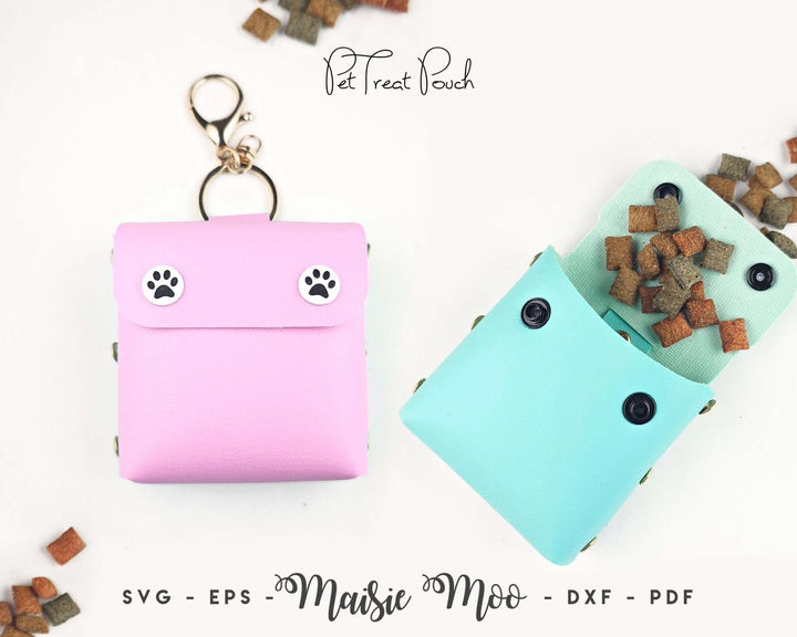 Pet Treat Bag Faux Leather Crafts for Cricut and Silhouette by Maisie Moo Design