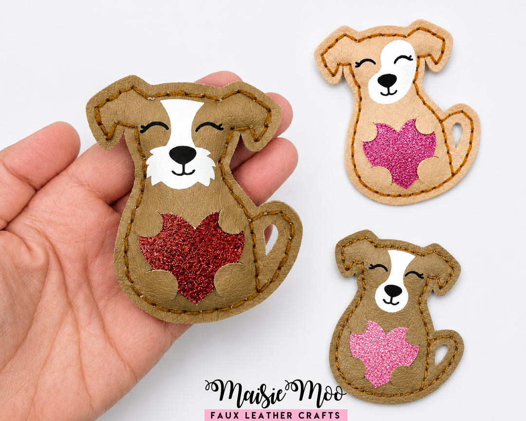 Puppy Pocket Hug SVG, Easy Stitch Dog Pattern