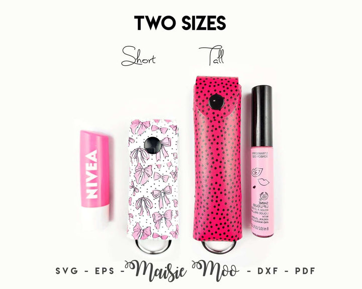 Pout Pouch Keychain Lip Gloss Holder Faux Leather Crafts for Cricut and Silhouette by Maisie Moo Design