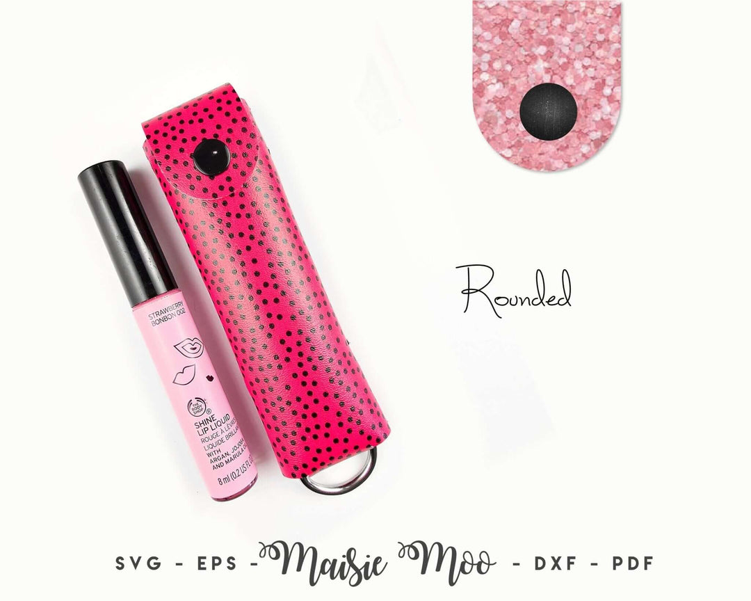 Pout Pouch Keychain Lip Gloss Holder Faux Leather Crafts for Cricut and Silhouette by Maisie Moo Design