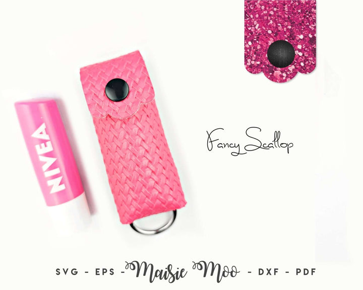 Pout Pouch Keychain Lip Gloss Holder Faux Leather Crafts for Cricut and Silhouette by Maisie Moo Design