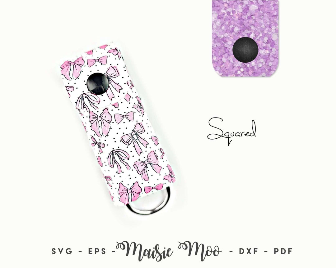 Pout Pouch Keychain Lip Gloss Holder Faux Leather Crafts for Cricut and Silhouette by Maisie Moo Design