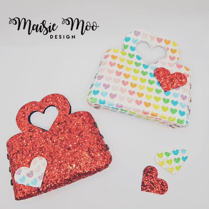 No Sew Faux Leather Purse - Easy Heart Bag Tutorial for Valentines by Maisie Moo